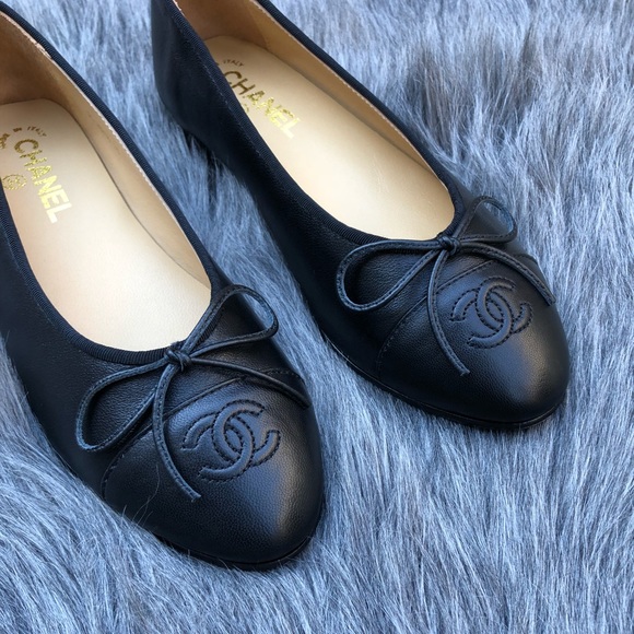 chanel lambskin ballerinas